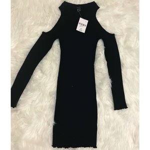 Open-Shoulder Sweater Dress